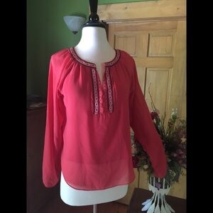 ⚜️Sanctuary sheer top with embroidery neckline⚜️